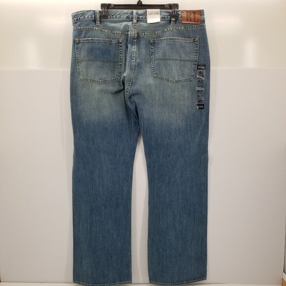 Polo Ralph Lauren RL Denim Ashmore Original Straight Leg Blue Jeans 40 x 32 Y2K